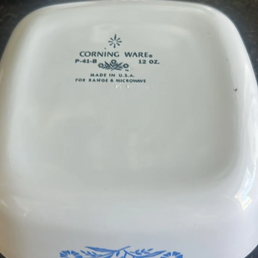 Vintage Corningware white w/ blue cornflower set of baking dishes 22 oz …
